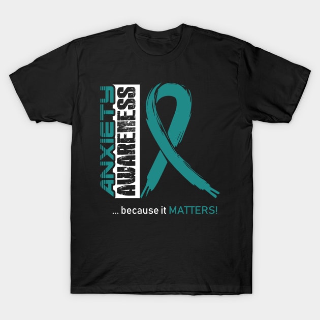 Anxiety Awareness Because Its Matters - In This Family We Fight Together T-Shirt by BoongMie